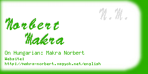 norbert makra business card